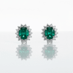 BHU-LAXMI Emerald Bloom Diamond Studs Earring