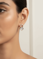 BHU-LAXMI Luna Geo Diamond Studs Earring - Image 3