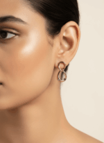 BHU-LAXMI Infinity Loop Drop Silver Earrings - Image 3