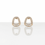 BHU-LAXMI Golden Arc Diamond Studs Earring
