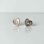 BHU-LAXMI Twin Heart Embrace Studs Earring