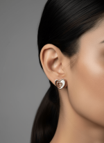 BHU-LAXMI Twin Heart Embrace Studs Earring - Image 3