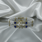 BHU-LAXMI Sapphire Butterfly Pearl Bracelet