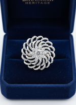BHU-LAXMI Aurora Bloom Spiral Silver Ring - Image 4
