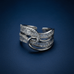 BHU-LAXMI Infinity Knot Cuff Silver Ring