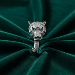 BHU-LAXMI Noir Jaguar Cuff Silver Ring
