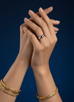 BHU-LAXMI Celeste Split Dot Silver Ring - Image 2