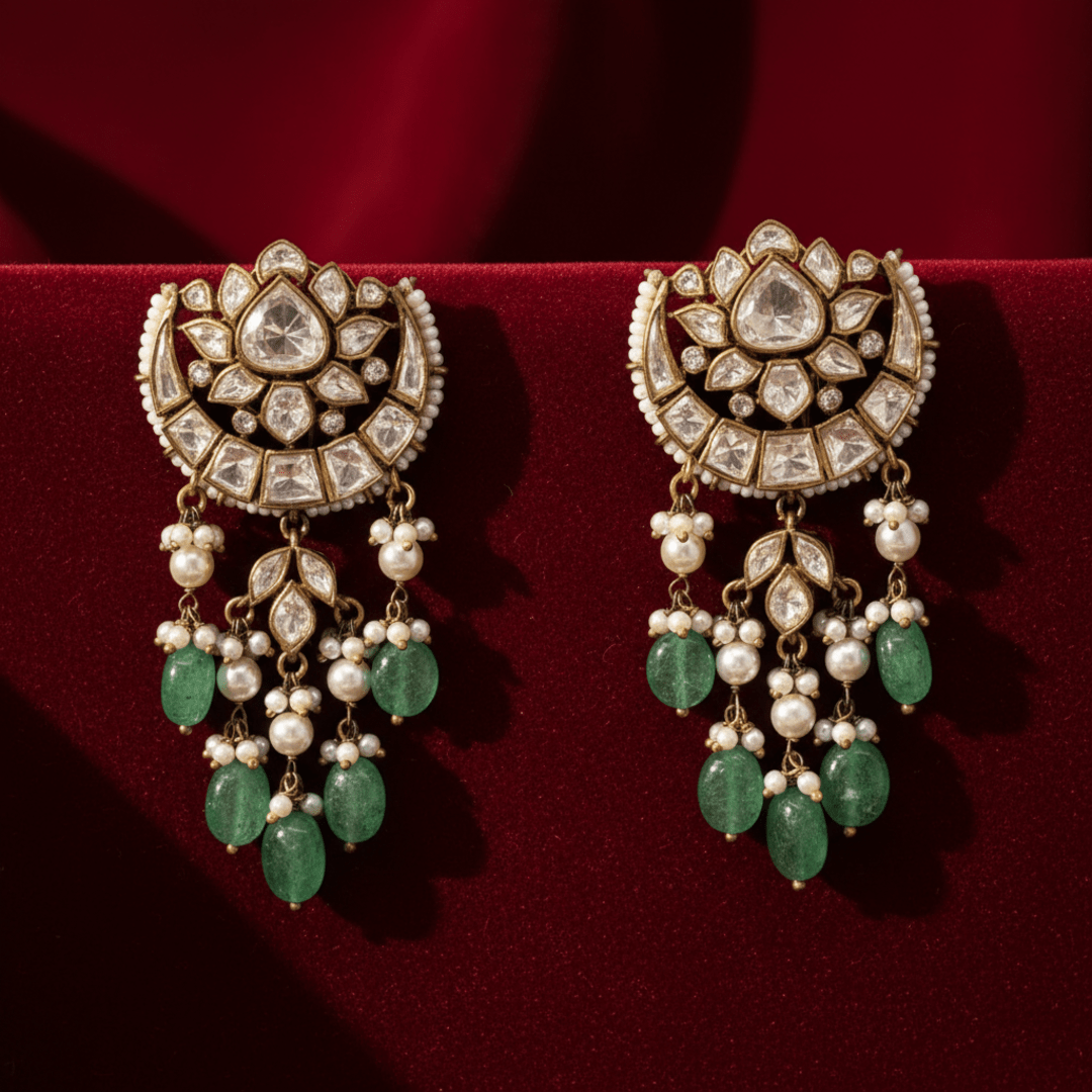 lumina-HQ-1080p-front-40.png BHU-LAXMI Emerald Noor Earring - Image 1